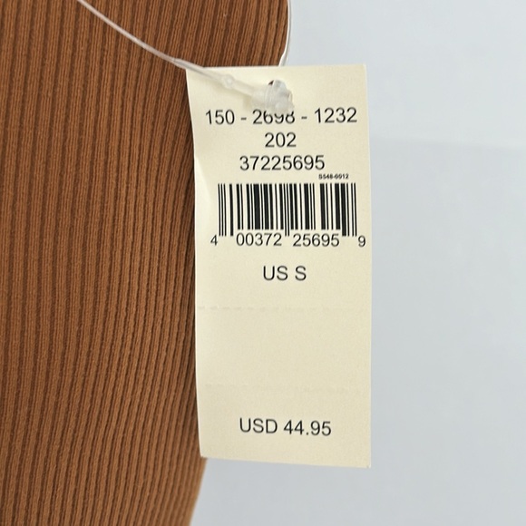 AERIE OFFLINE By Aerie Ribbed Plunge Sports Bra Size Small Canyon Sun - Picture 4 of 8